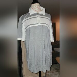 LCWAIKIKI Classic Polo Neck Short Sleeve Striped Men's Knitwear Sweater Size 2XL